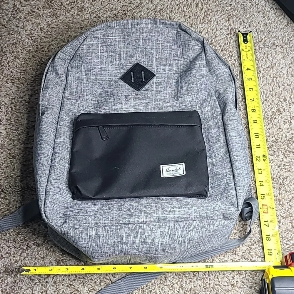 Herschel Supply Company Heathered Gray and Black Backpack